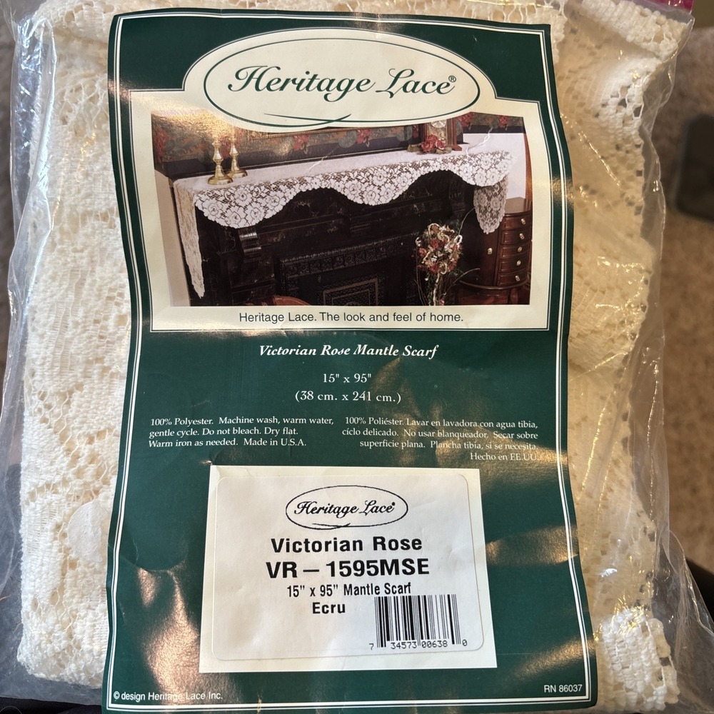 Heritage Lace Victorian Rose Man Mantle Scarf